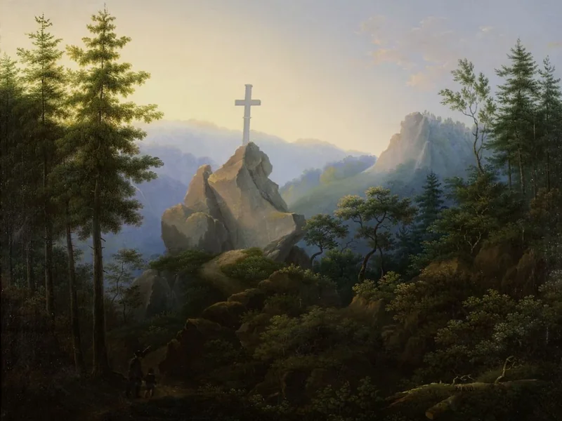 1790-Hermann Neefe - L'Ilsenstein ai piedi del Brocken, nei monti Harz